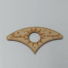 Χειροποίητος ξύλινος σελιδοδείκτης laser cut με σχέδιο ήλιου