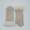 Γάντια γυναικεία suede με γούνινη μανσέτα για ζεστασιά και elegant εμφάνιση