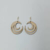 Ξύλινα σκουλαρίκια φεγγάρι με κυματιστές καμπύλες ζευγάρι ToXylo
