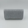 ασημί βραδινό clutch με glitter Suga Style