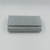 γυναικείο ασημί βραδινό clutch εμπρός όψη