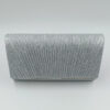 ασημί βραδινό clutch με glitter Suga Style