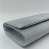 ασημί βραδινό clutch για γάμο και εκδήλωση