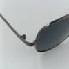 Polarized aviator γυαλιά ηλίου με σκούρο ασημί σκελετό, μεταλλικό design