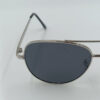Polarized aviator γυαλιά ηλίου με ανοιχτό ασημί σκελετό, μπροστινή όψη