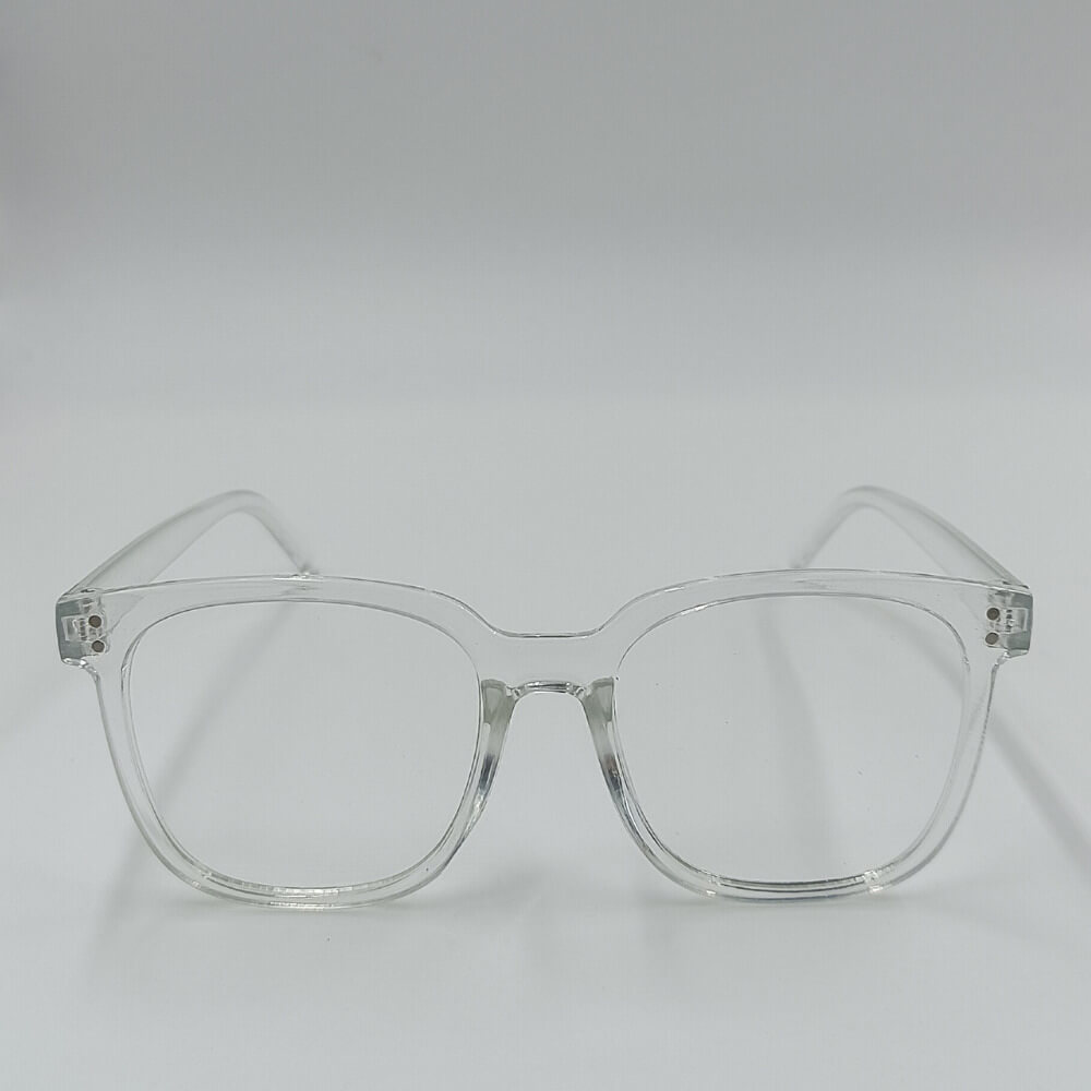 Minimal διάφανα γυαλιά με τετράγωνο σχήμα για καθημερινές εμφανίσεις | Suga Style