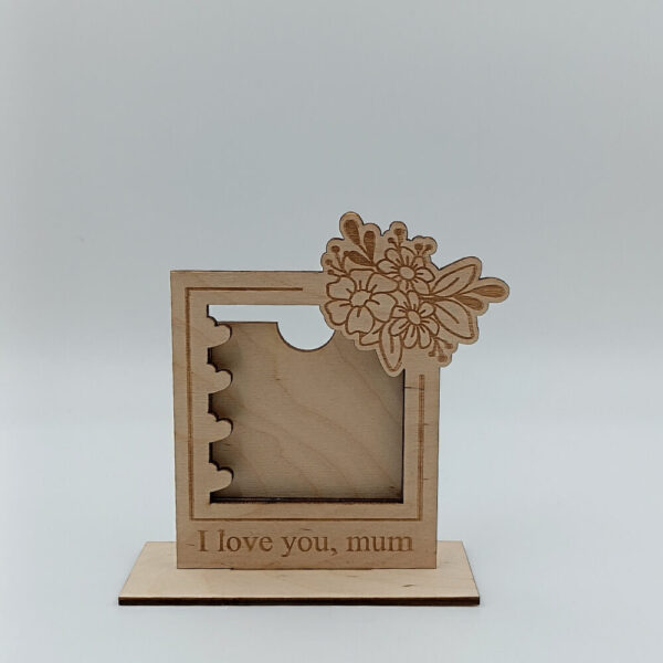 Ξύλινο διακοσμητικό κορνίζα I Love You Mum για τη Γιορτή της Μητέρας | ToXylo