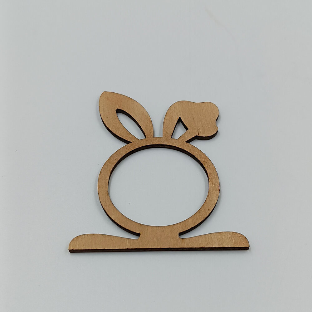 Ξύλινη πασχαλινή θήκη για πετσέτες σε σχέδιο κουνελάκι ToXylo