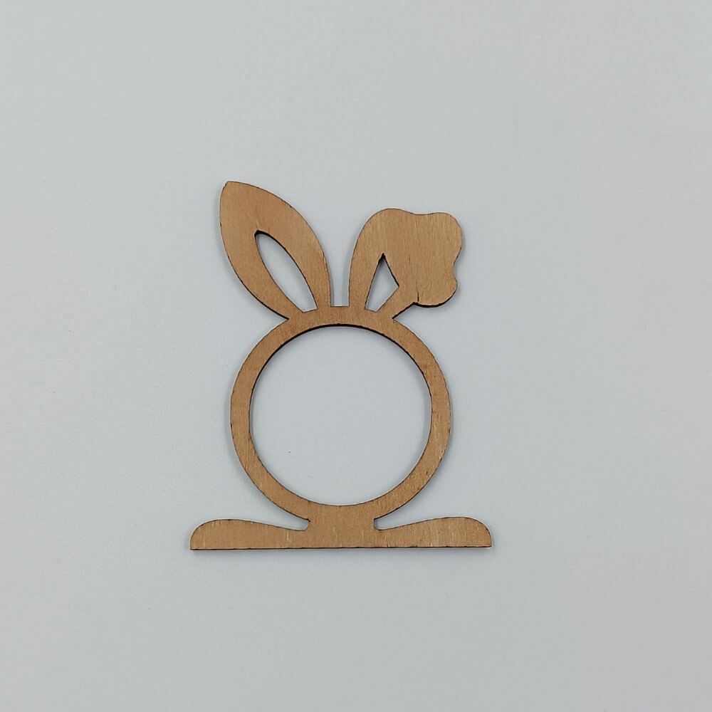 Ξύλινη πασχαλινή θήκη για πετσέτες σε σχέδιο κουνελάκι ToXylo