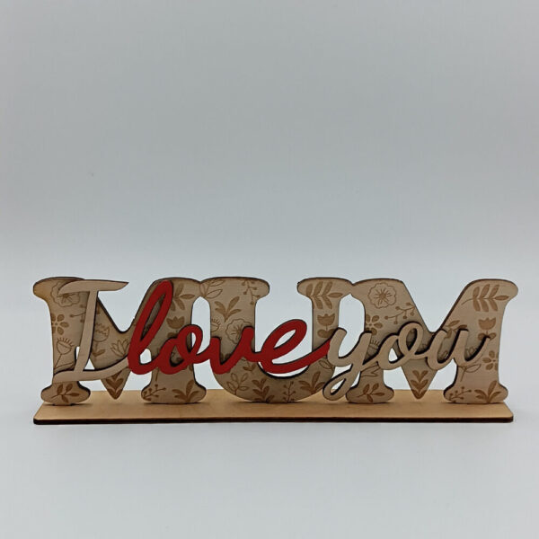 Ξύλινο διακοσμητικό Mum Love You | ToXylo για τη Γιορτή της Μητέρας