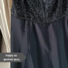 Επίσημο plus size μάξι φόρεμα σκούρο μπλε Suga Collection