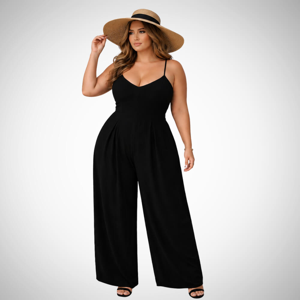 Plus size ολόσωμη φόρμα για παραλία και διακοπές