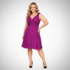 Plus Size μωβ φόρεμα σε μεγάλα μεγέθη XL έως 4XL