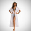 Γυναικείο λευκό beachwear κιμονό Suga Style