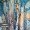Γυναικείο καλοκαιρινό maxi φόρεμα σε γαλάζιο marble print