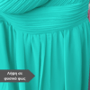 Maxi φόρεμα one shoulder πλισέ τιρκουάζ Suga Style