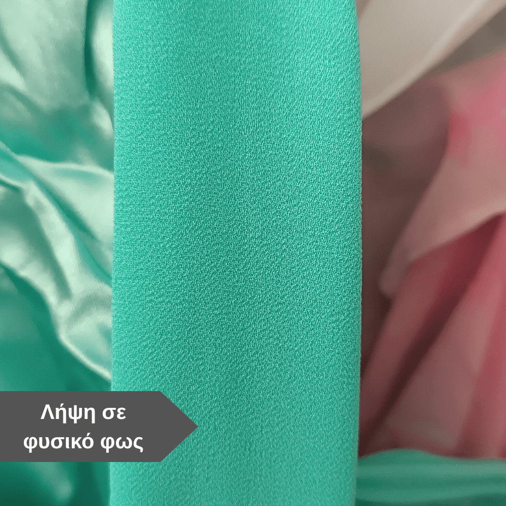 Maxi φόρεμα one shoulder πλισέ τιρκουάζ | Suga Style - Image 7