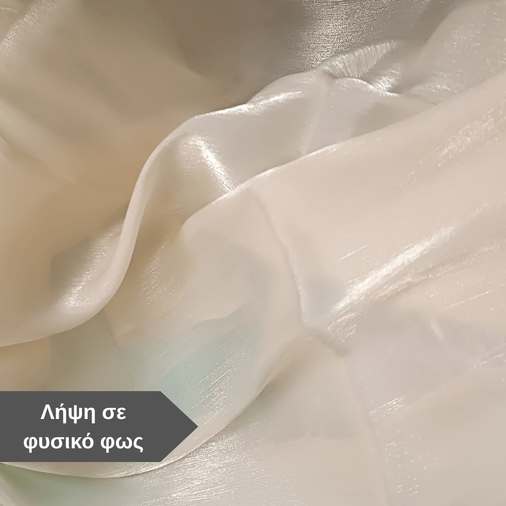 Βραδινή εσάρπα ivory περλέ με σατινέ λάμψη Suga Style