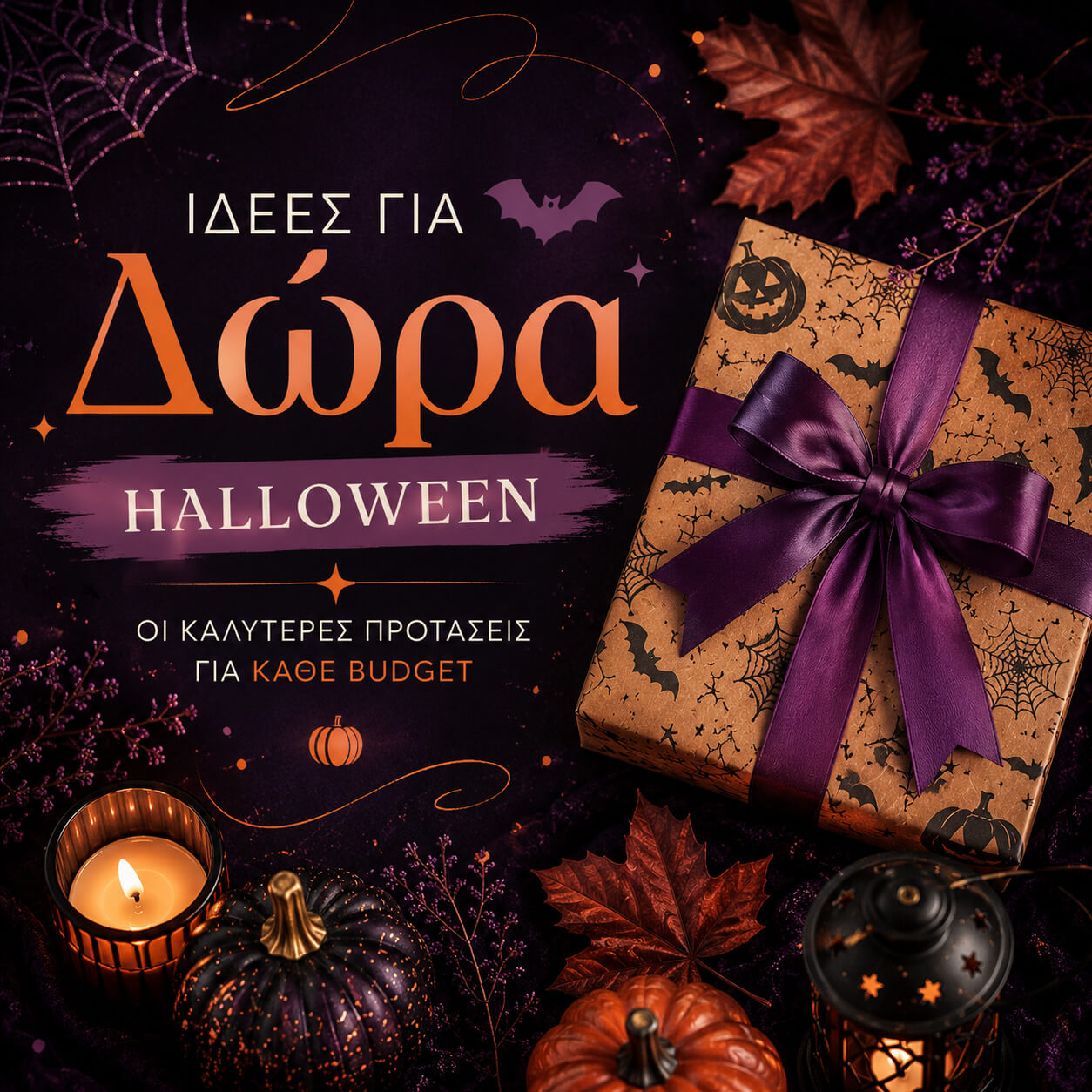 Halloween δώρα για γυναίκες με κεριά και αξεσουάρ