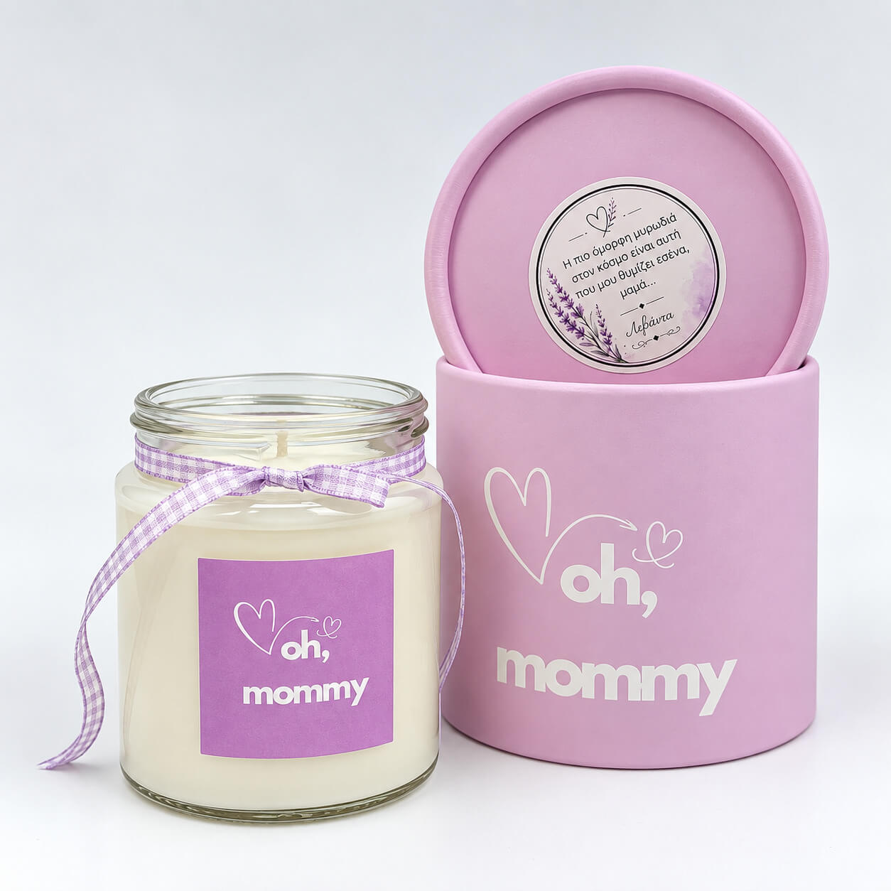 Oh Mommy αρωματικό κερί με άρωμα μανούλας και συσκευασία δώρου
