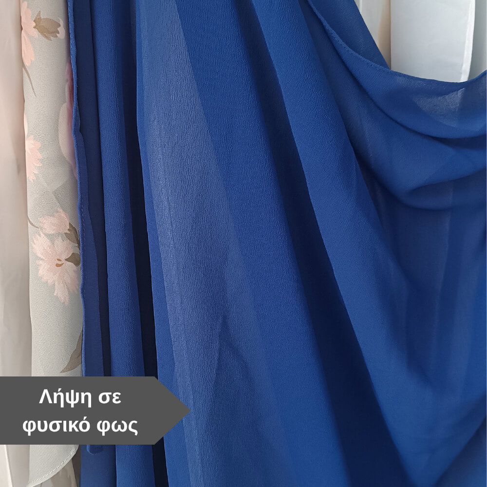 Μπλε εσάρπα γυναικεία σιφόν για επίσημο φόρεμα