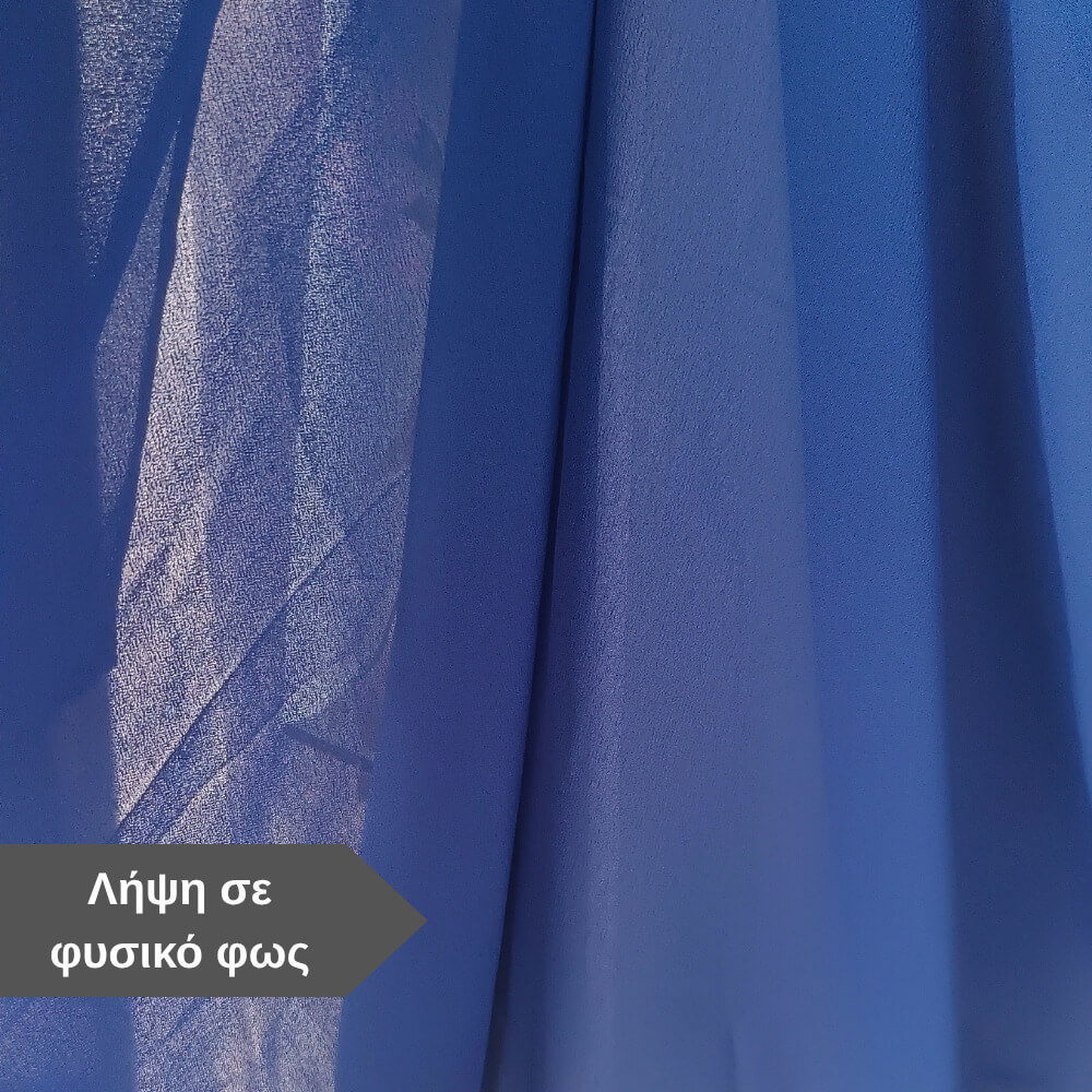 μπλε γυναικεία εσάρπα βραδινή σιφόν