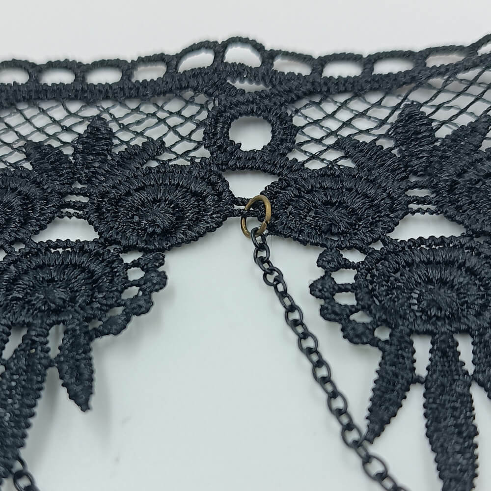 Choker κολιέ δαντέλα για Halloween και gothic εμφανίσεις