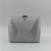 Γυναικείο βραδινό clutch τσαντάκι ασημί με αλυσίδα – Suga Style