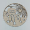 Ξύλινο Halloween διακοσμητικό Spooky με κολοκύθα