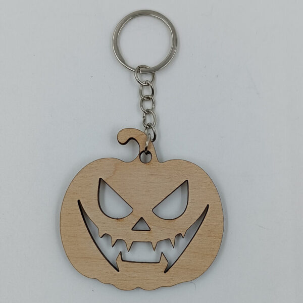 Ξύλινο Halloween μπρελόκ κολοκύθα σε διάφορα σχέδια Suga Style