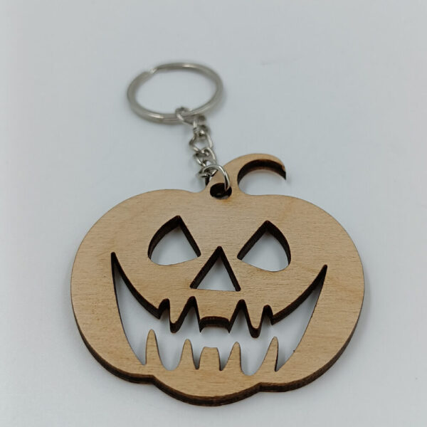 Ξύλινο Halloween μπρελόκ κολοκύθα σε διάφορα σχέδια Suga Style