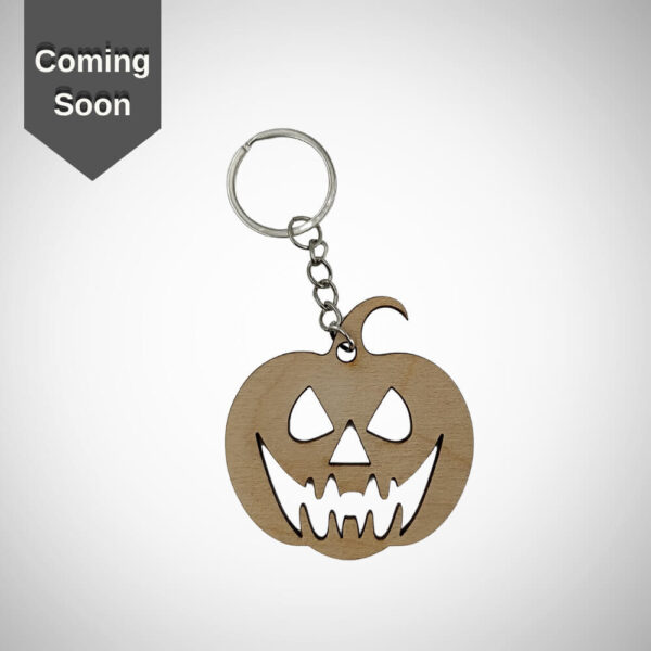 ξύλινο Halloween μπρελόκ κολοκύθα