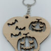 Halloween ξύλινο μπρελόκ σε σχήμα καρδιάς