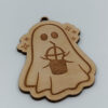 Ξύλινο spooky φαντασματάκι για χειροποίητες Halloween δημιουργίες