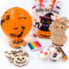 Παιδικό Halloween σετ δημιουργικής απασχόλησης με ξύλινες κολοκύθες και μαρκαδόρους