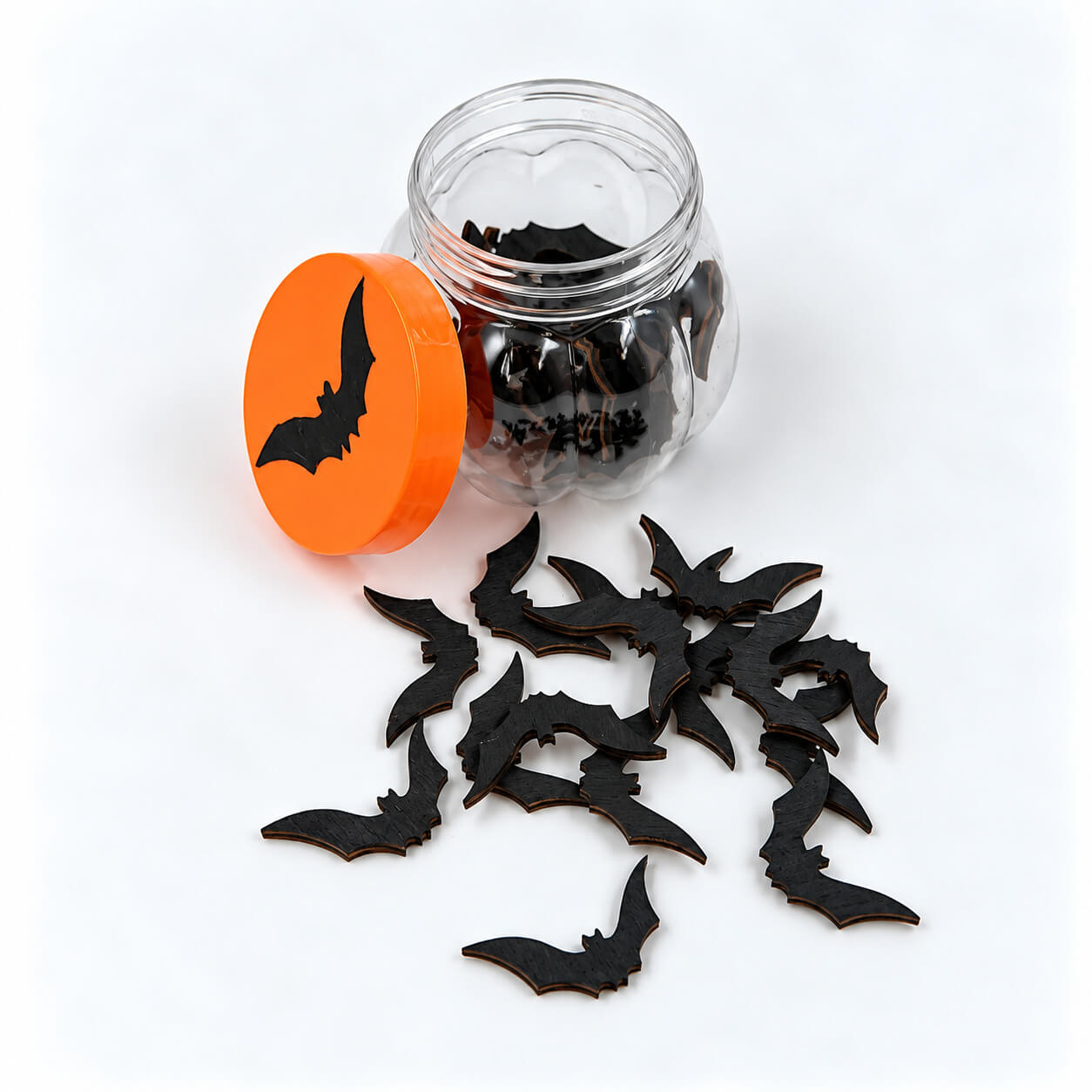 Ξύλινες μαύρες νυχτερίδες για Halloween διακόσμηση